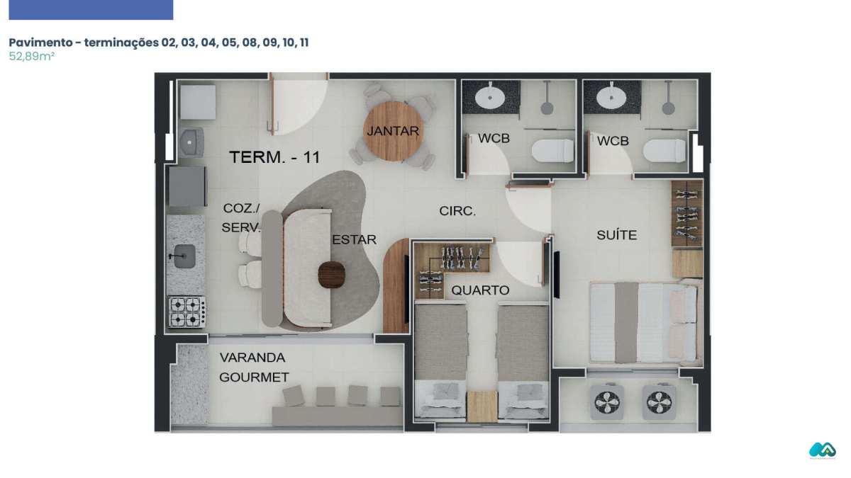 Apartamento, 2 quartos, 55 m² - Foto 16