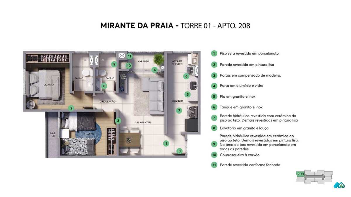 Apartamento, 2 quartos, 55 m² - Foto 10